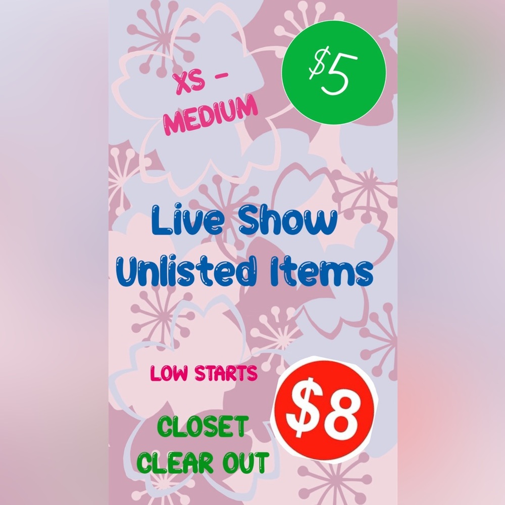 Unlisted goodies for posh live show